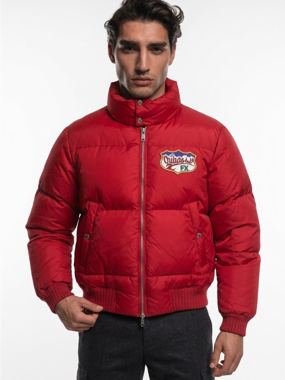 🧊 Dsquared² Red‎ Down Puffer Jacket 🧥 Canada Rockies Patch | Size 50 (L)